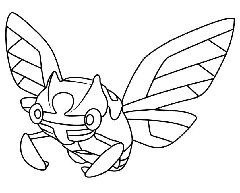 Desenho deNinjask Pokemon para colorir