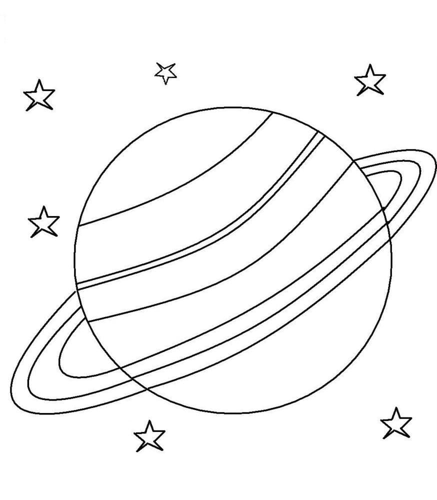 Desenho deO Planeta Saturno para colorir