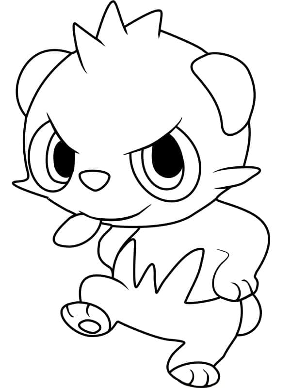 Desenho dePancham Pokemon para colorir