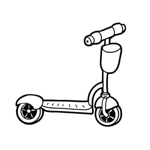 Desenho dePatinete Para Crianças para colorir