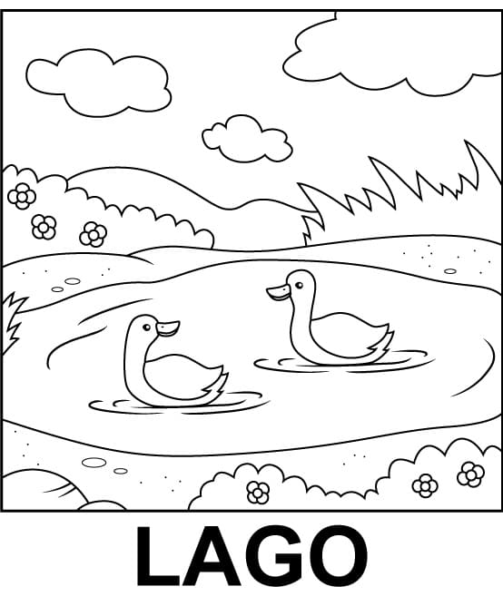 Desenhos de Lago para colorir