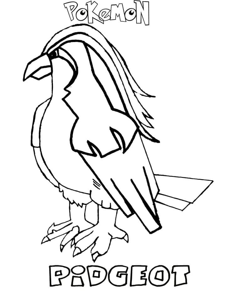 Desenho dePidgeot Pokemon para colorir