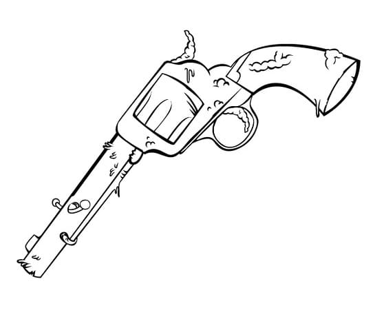 Desenho dePistola para colorir