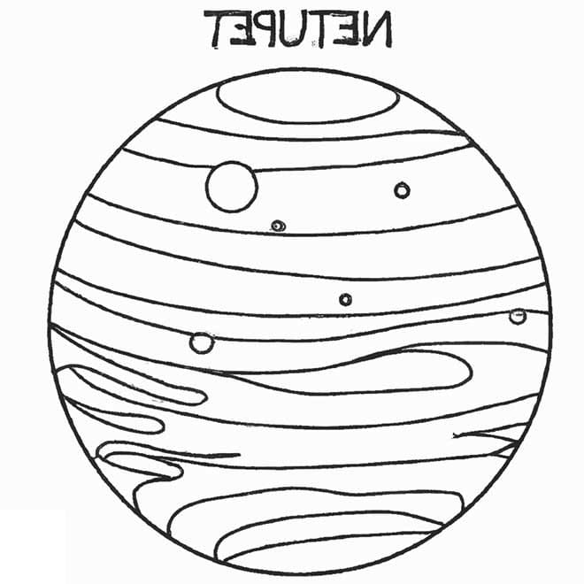 Desenho dePlaneta Netuno 3 para colorir