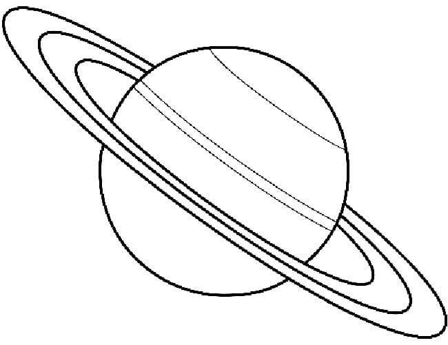 Desenho dePlaneta Saturno Gratis para colorir