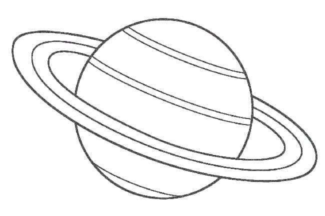 Desenho dePlaneta Saturno Para Imprimir Gratis para colorir