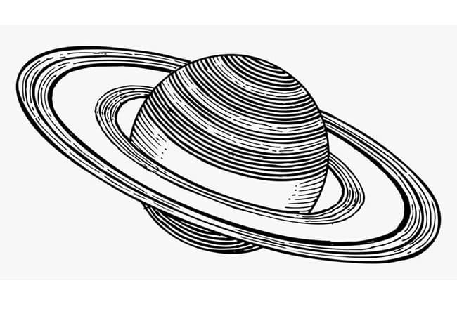 Desenho dePlaneta Saturno Para Imprimir para colorir