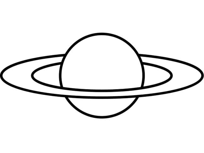 Desenho dePlaneta Saturno Simples para colorir