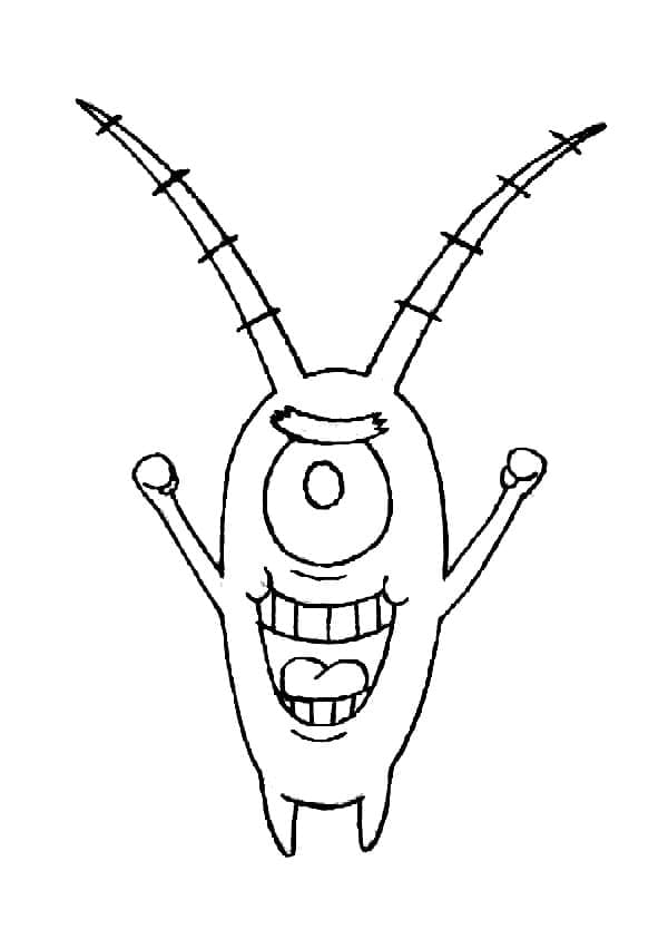 Desenho de Plankton 3 para colorir