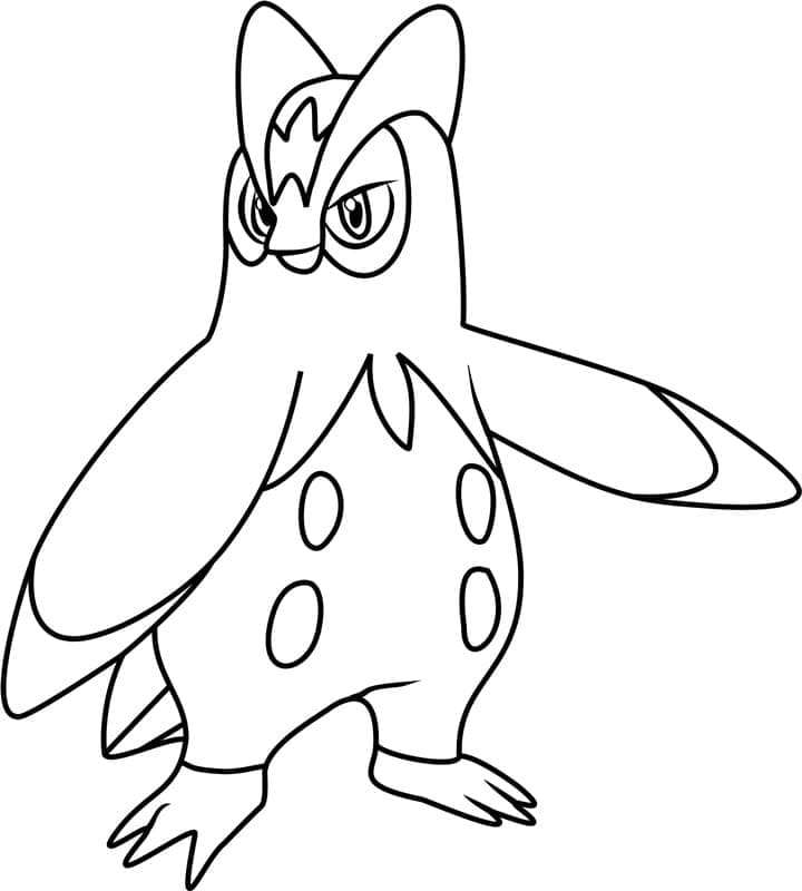 Desenho dePrinplup Pokemon para colorir