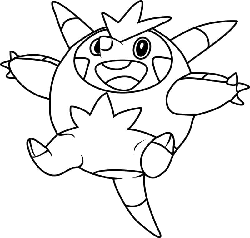 Desenho deQuilladin Pokemon para colorir