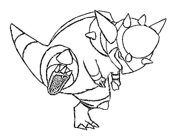 Desenho deRampardos Pokemon para colorir