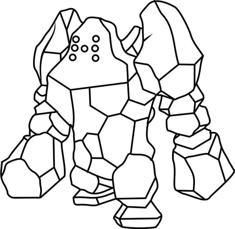 Desenho deRegirock Pokemon para colorir