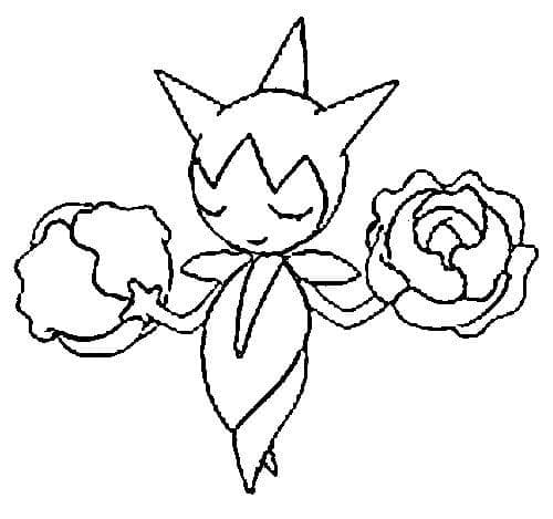 Desenho deRoselia Pokemon para colorir