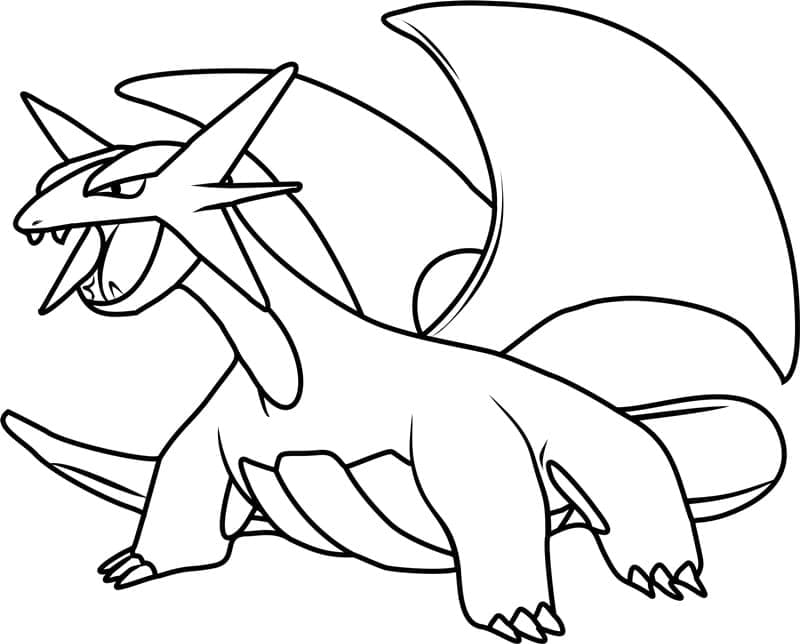 Desenho deSalamence Pokemon para colorir