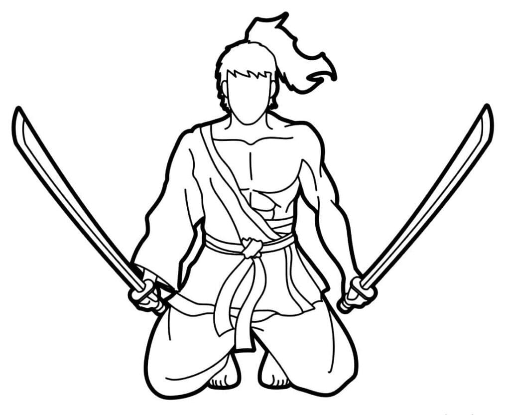 Desenho deSamurai 1 para colorir