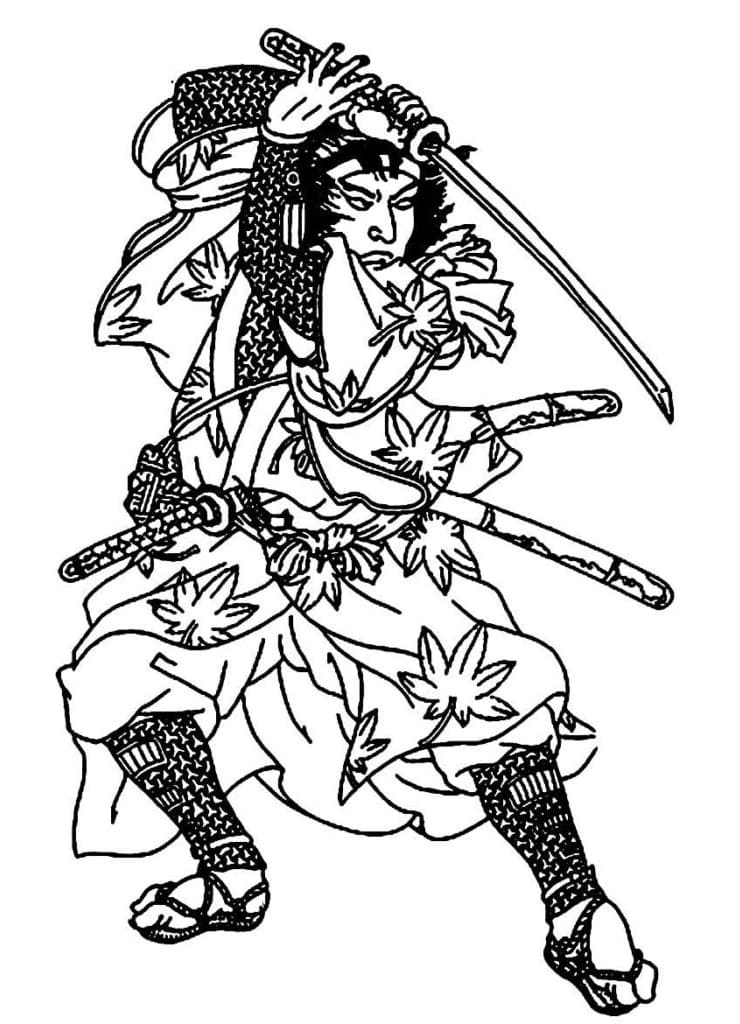 Desenho deSamurai 2 para colorir