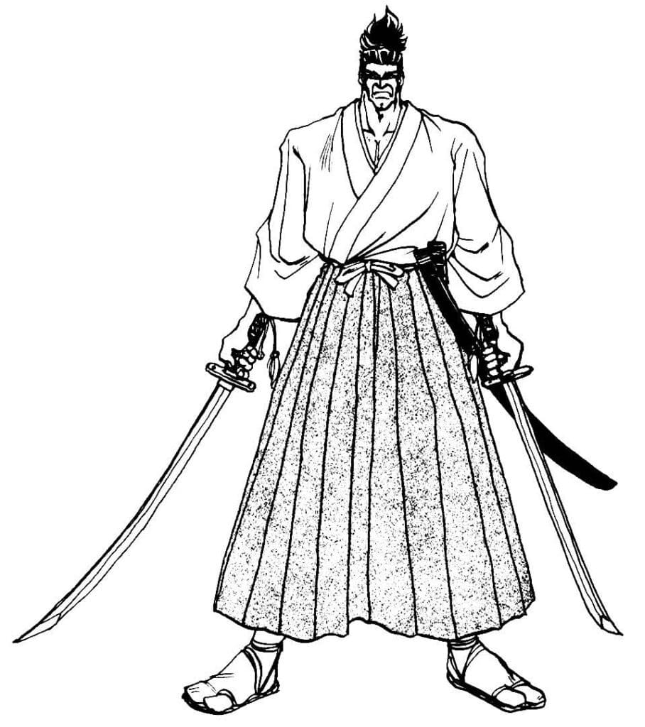 Desenho deSamurai 3 para colorir