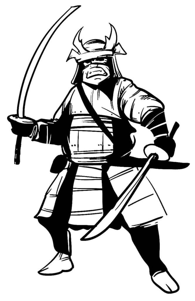 Desenho deSamurai 4 para colorir