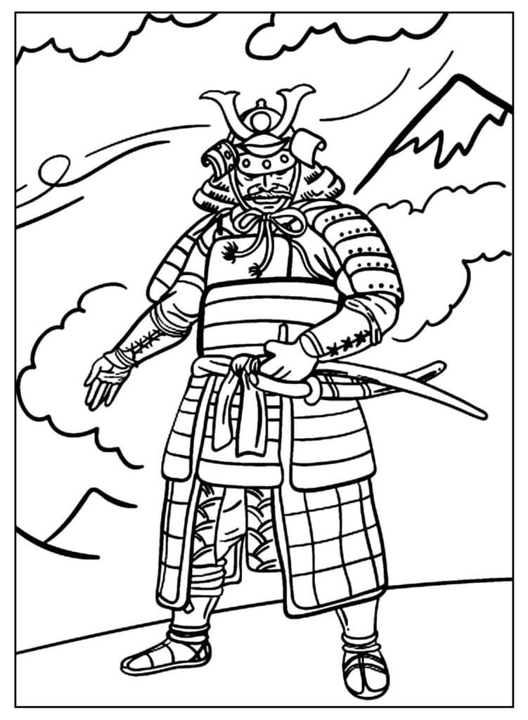 Desenho deSamurai 5 para colorir