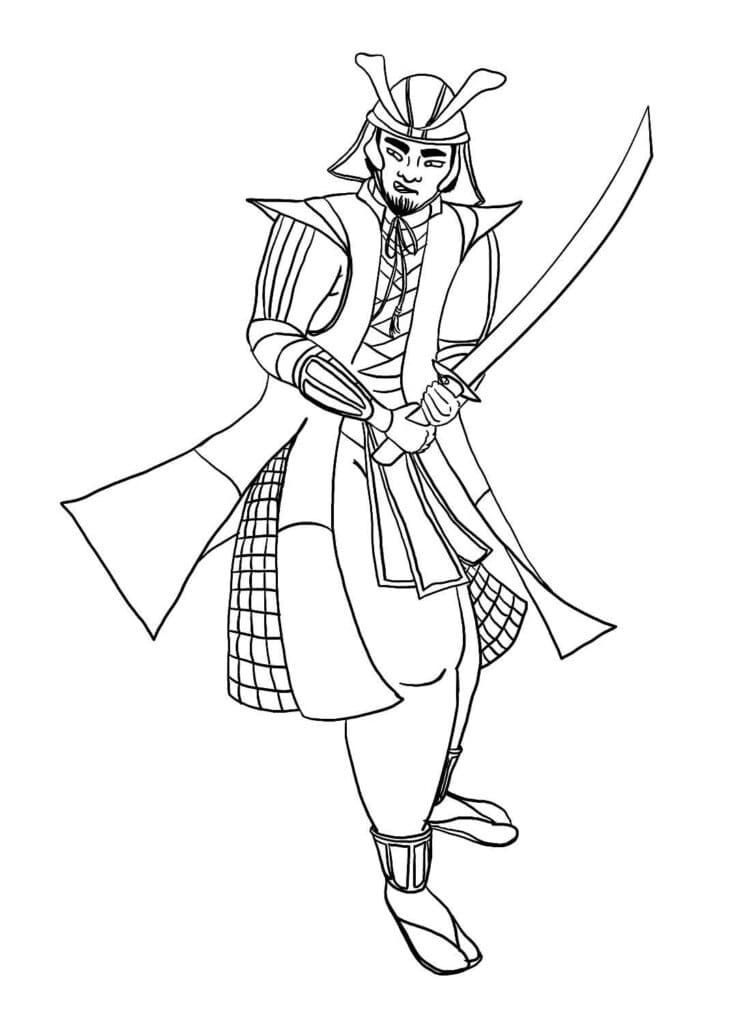 Desenho deSamurai 6 para colorir