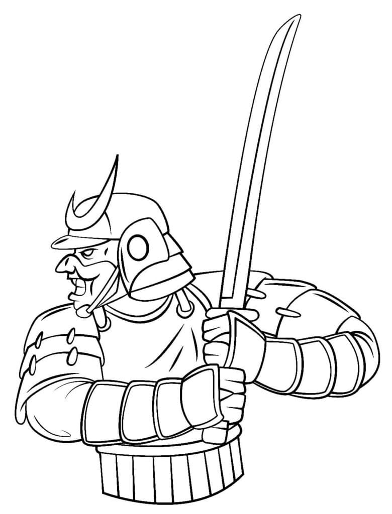 Desenho deSamurai Atacando para colorir