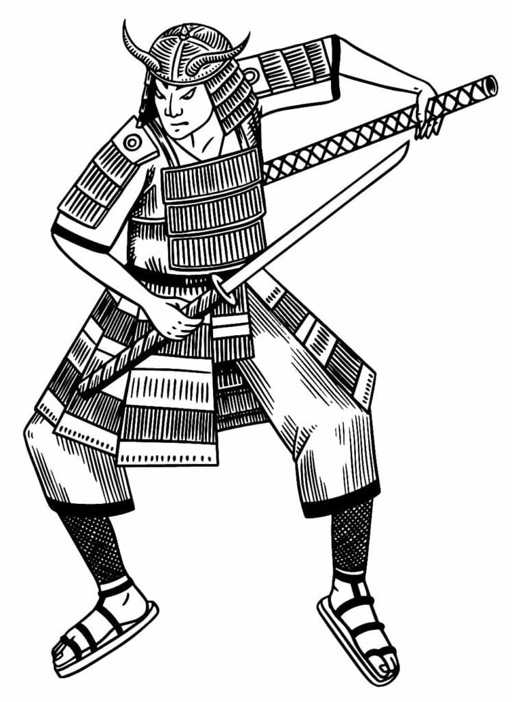 Desenho deSamurai Incrível para colorir