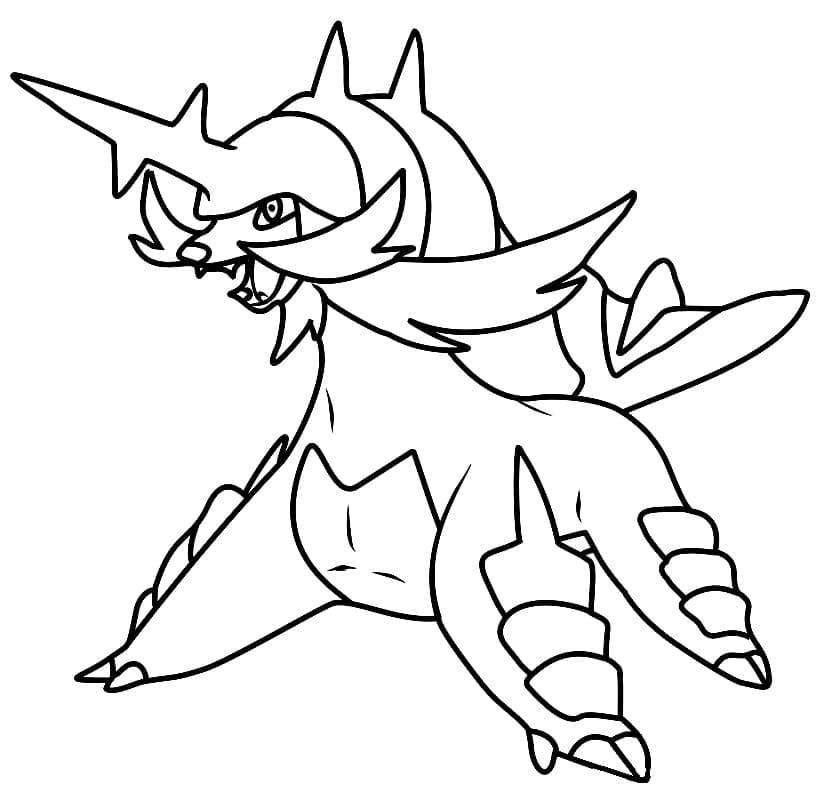 Desenho deSamurott Pokemon para colorir