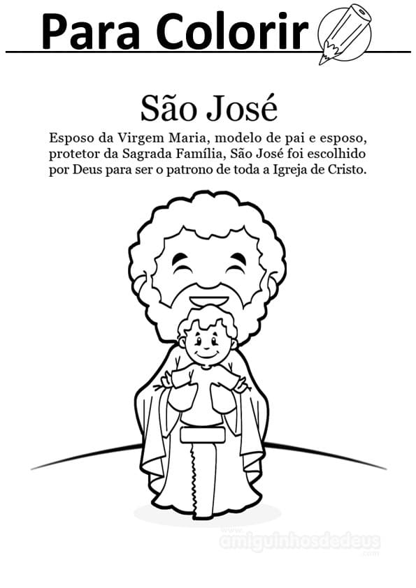 Desenho deSão José 5 para colorir