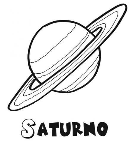 Desenhos de Planeta Saturno para colorir