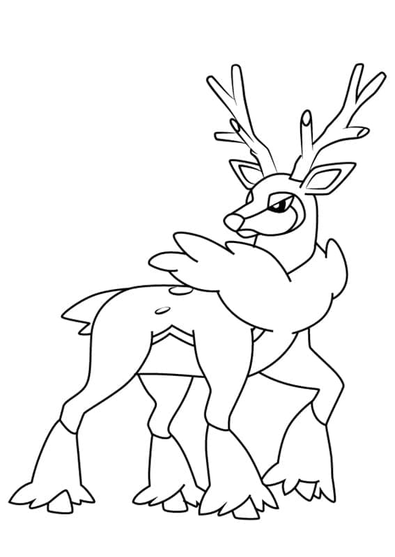 Desenho deSawsbuck Pokemon para colorir