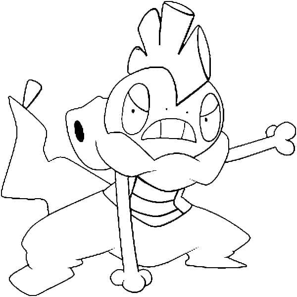 Desenho deScrafty Pokemon para colorir