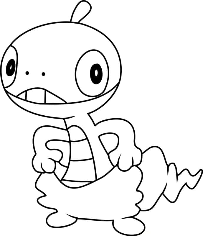 Desenho deScraggy Pokemon para colorir