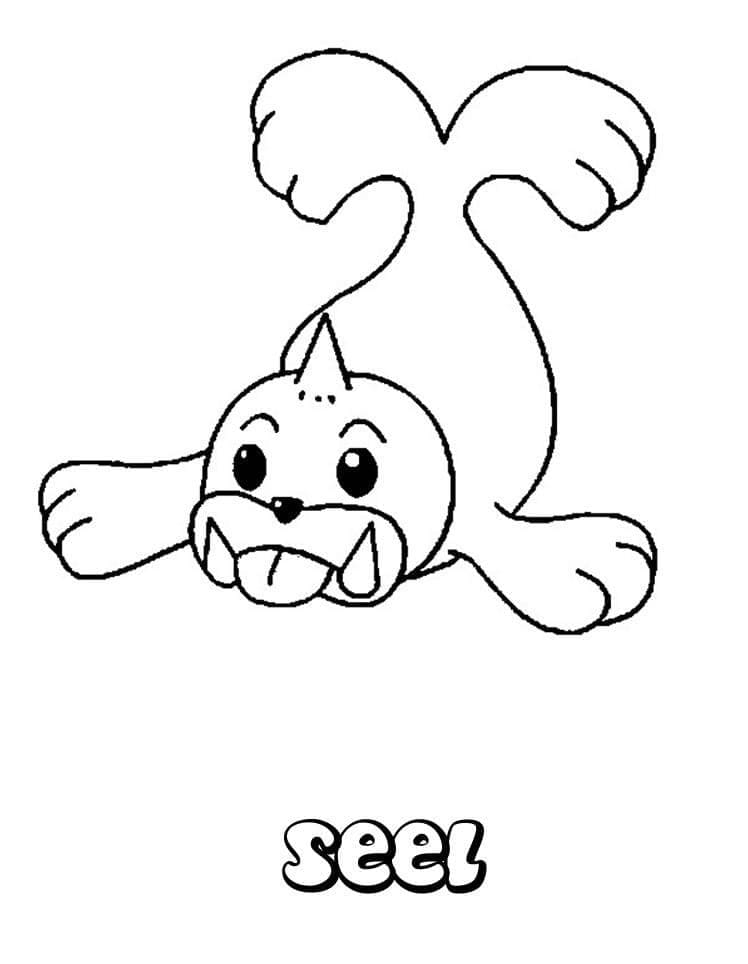 Desenho deSeel Pokemon para colorir