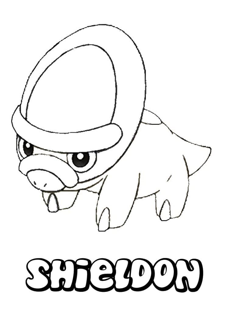 Desenho deShieldon Pokemon para colorir