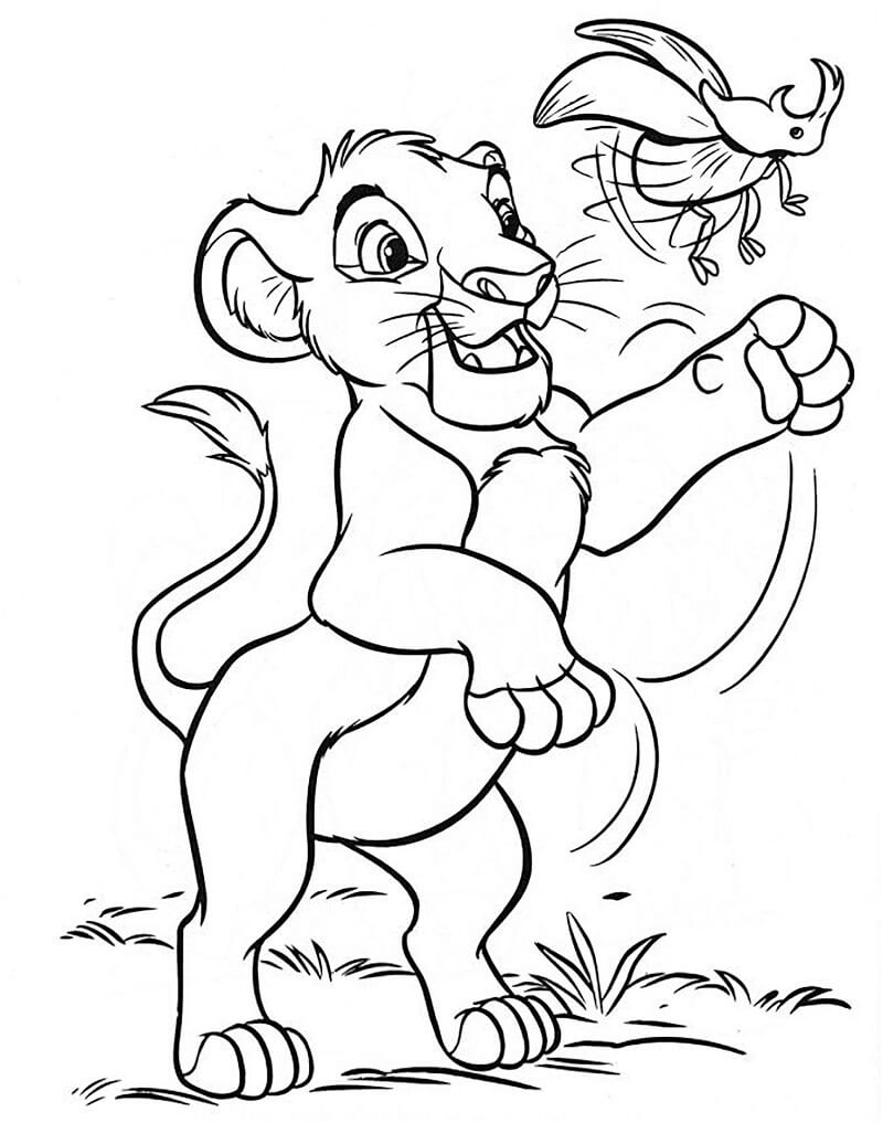 Desenho de Simba 1 para colorir