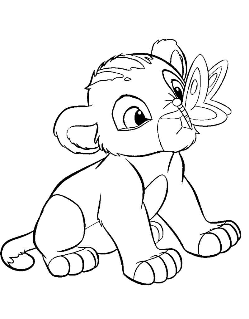 Desenho de Simba 2 para colorir