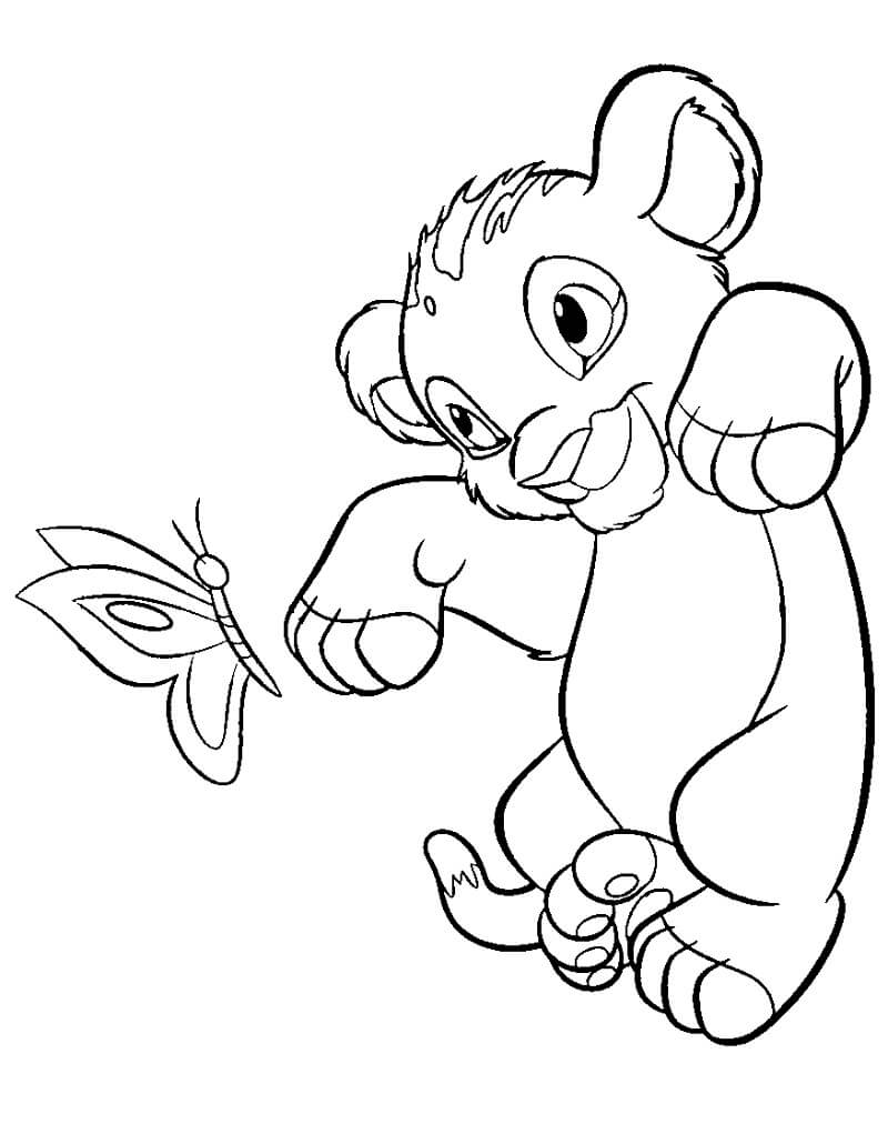 Desenho de Simba 3 para colorir