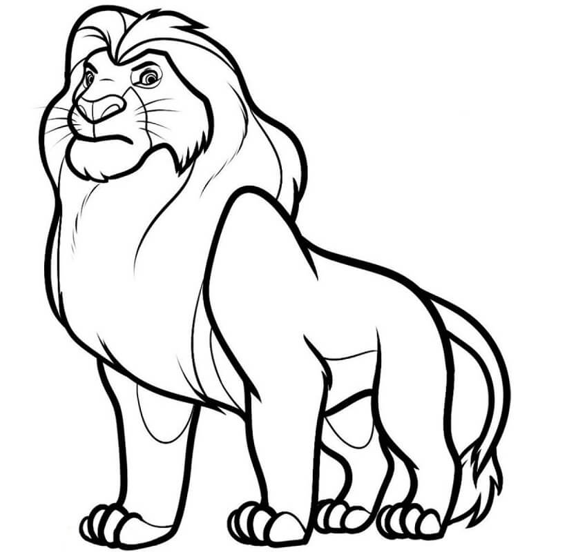 Desenho de Simba 6 para colorir