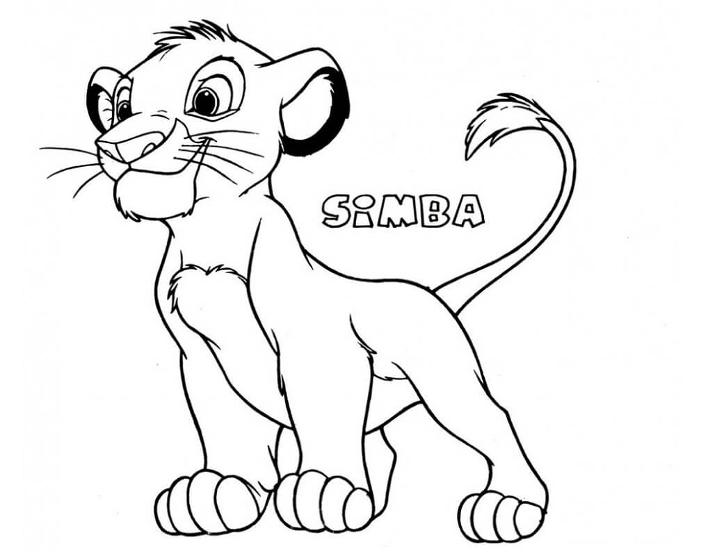 Desenho de Simba para colorir