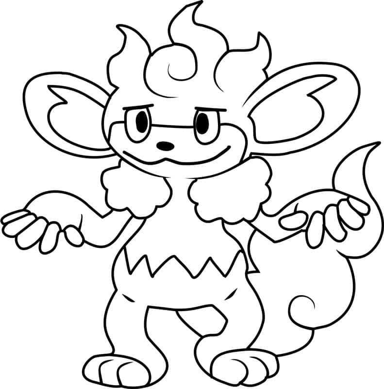 Desenho deSimisear Pokemon para colorir