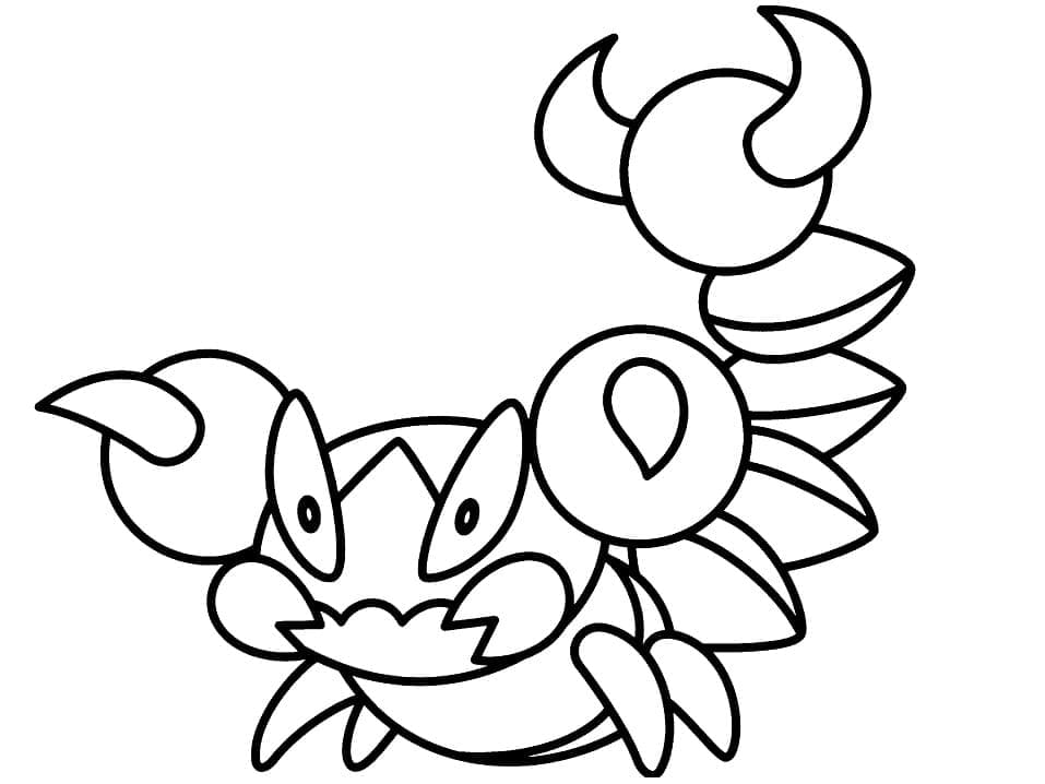 Desenho deSkorupi Pokemon para colorir