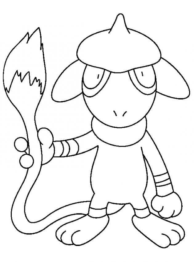 Desenho deSmeargle Pokemon para colorir