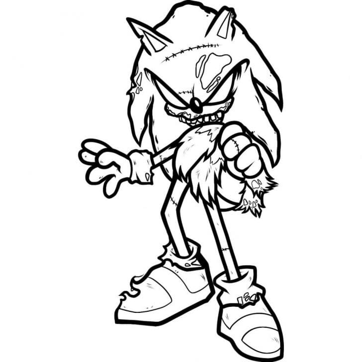 Desenho deSonic Exe 3 para colorir