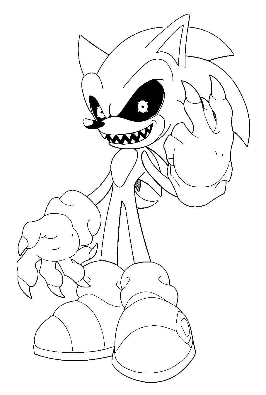 Desenho deSonic Exe 4 para colorir