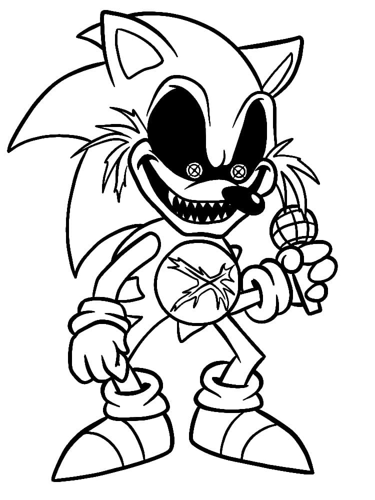 Desenho deSonic Exe Louco para colorir