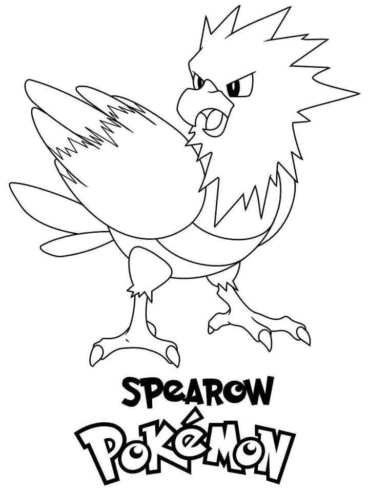 Desenho deSpearow Pokemon para colorir