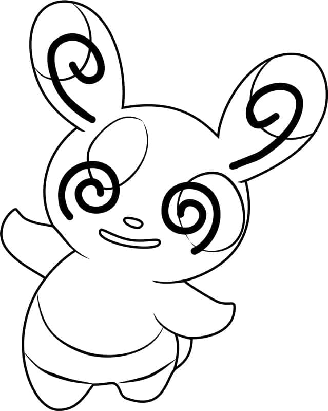 Desenho deSpinda Pokemon para colorir