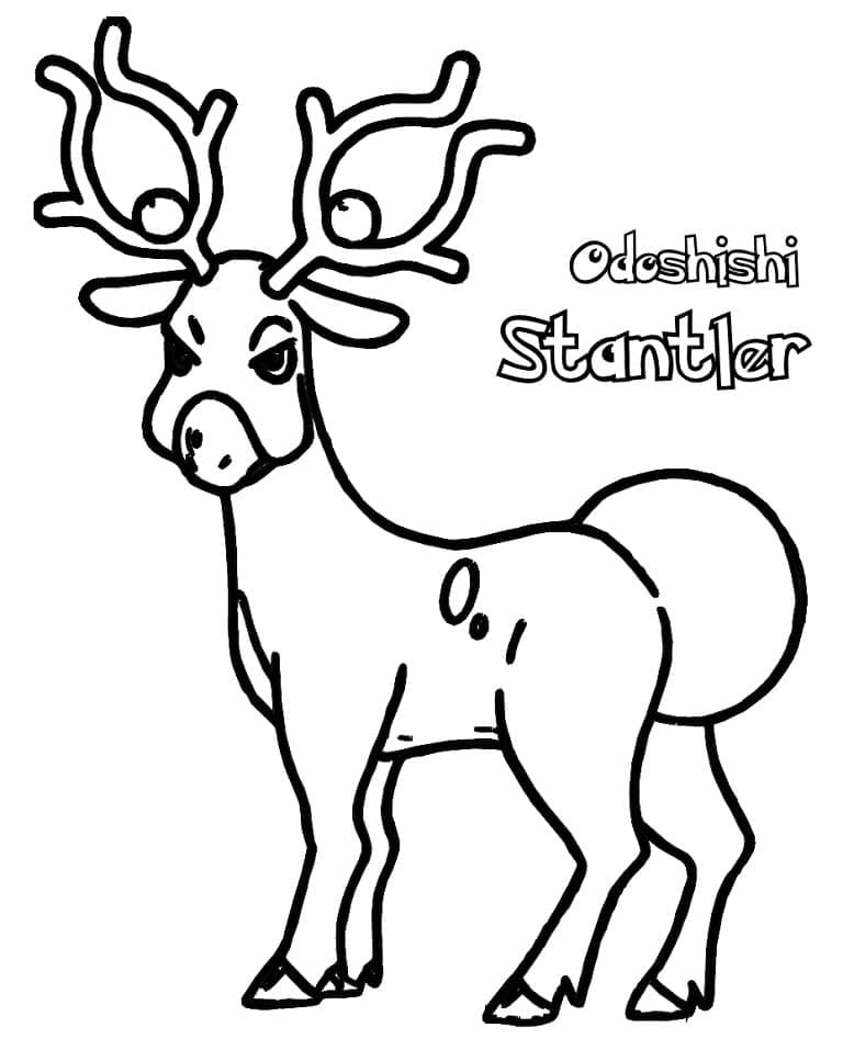 Desenho deStantler Pokemon para colorir