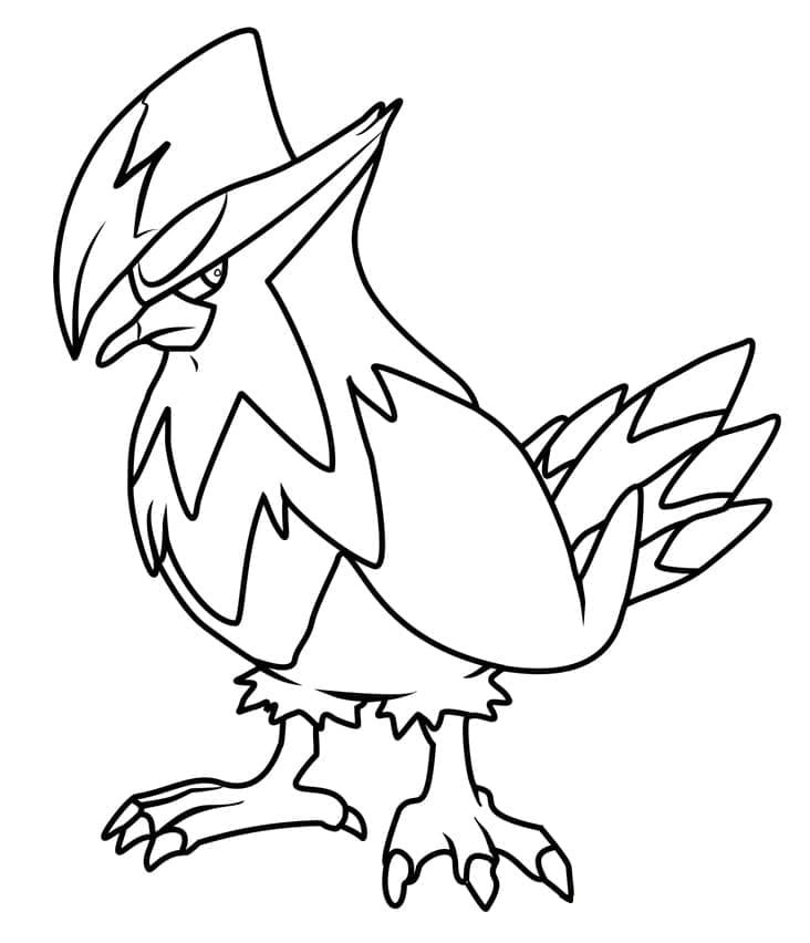 Desenho deStaraptor Pokemon para colorir